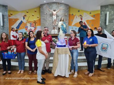 Padre JoÃ£o Rafael de Pitanga presidiu o 2Âº dia do TrÃ­duo em louvor a Imaculada ConceiÃ§Ã£o em Porto Barreiro